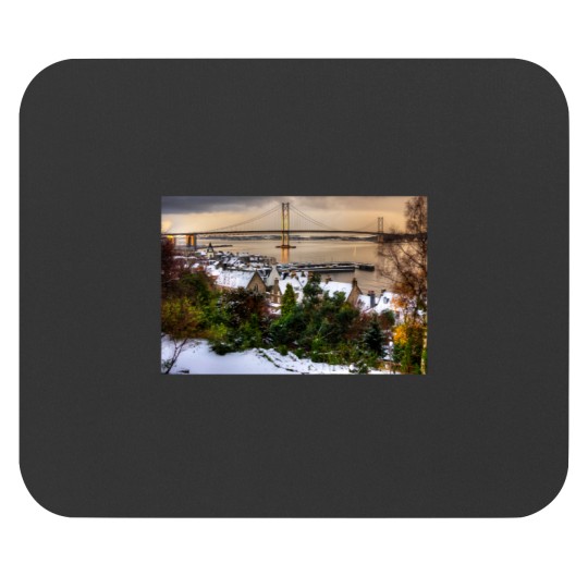Discover Queensferry Harbour and Road Bridge Mouse Pads