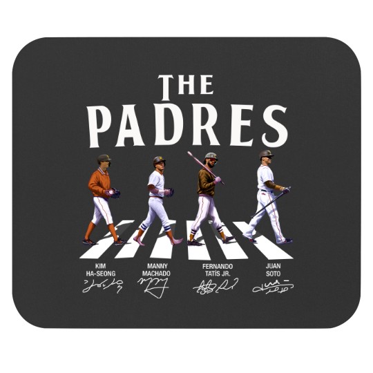 Discover The Padres Walking Abbey Road Signatures Baseball Mouse Pads, Kim Ha-Seong, Manny Machado, FRD Tatis JR.