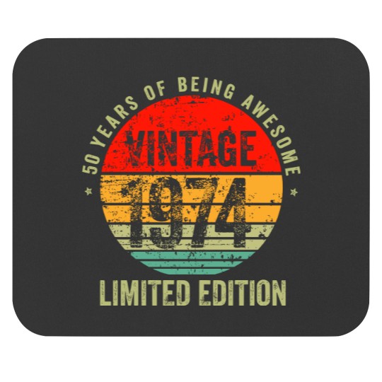 Discover Vintage 1974, 1974 vintage birthday, 50 birthday Mouse Pads