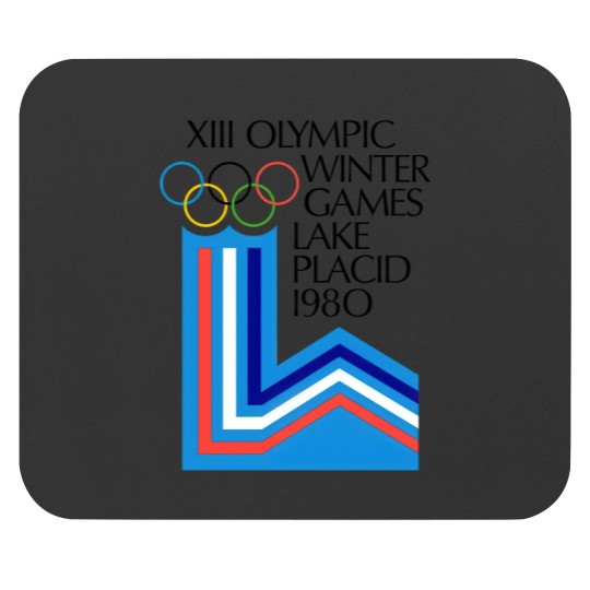 Discover Lake Placid 1980 Winter Olympics Men's Grey Mouse Pads Size S-5XL