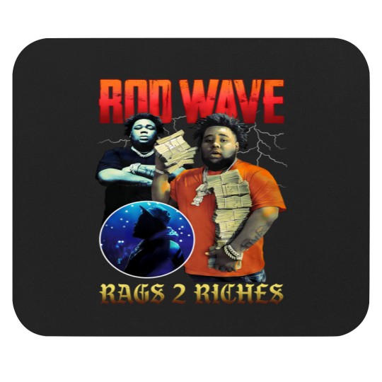 Discover Rod Wave Rags 2 Riches Mouse Pads Cotton For men Women All Size S-5XL