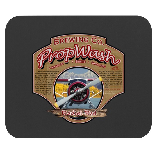 Discover PropWash Brewing Co. Radial Red DHC2 Beaver Floatplane Mouse Pads