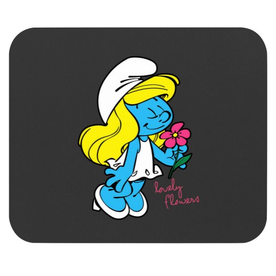 Discover Us The Smuurfs Smurfette Lovely Flowers Unisex Vintage Mouse Pads