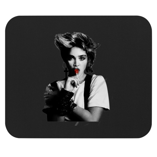 Discover Cool Madonna Lollipop Tour Cotton White Mouse Pads