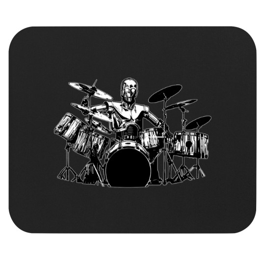 Discover C3PO Drum Mouse Pads Robot Playing Cool Drum Kit Mouse Pads Funny