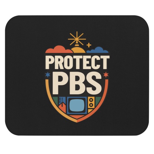 Discover Protect PBS Mouse Pads, PBS Unisex Mouse Pads, Political Protest Mouse Pads, Save Public Broadcasting, Anti Trump Mouse Pads