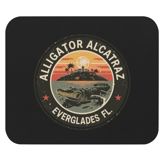 Discover Alligator Alcatraz Mouse Pads, Everglades Florida Parody Mouse Pads, Funny Vintage
