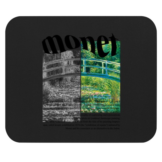 Discover Claude Monet Mouse Pads, Minimalist Art, The Water-Lily Pond Mouse Pads