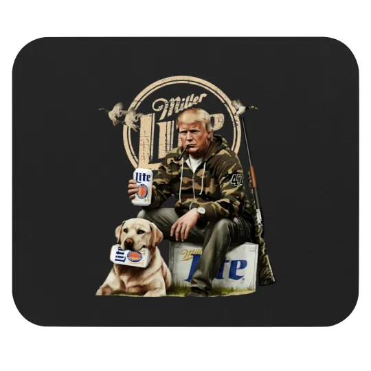 Discover trump hunting miller lite beer Mouse Pads
