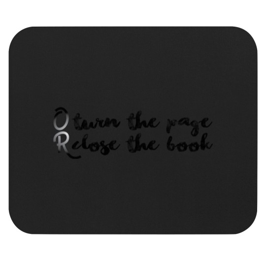 Discover turn the page or close the book Mouse Pads