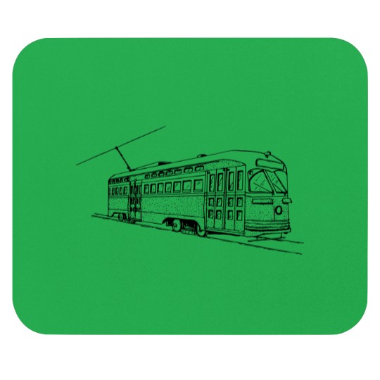 Discover Tram Railroad car Train San Francisco Mouse Pads