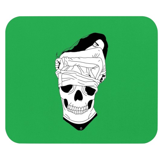 Discover LARGE TRIPLE SKULL GIRL Mouse Pads