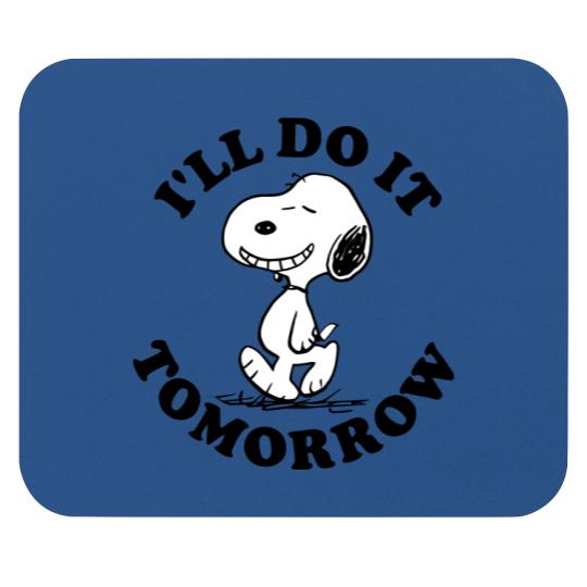 Discover Snoopy I'll Do It Tomorrow Mouse Pads