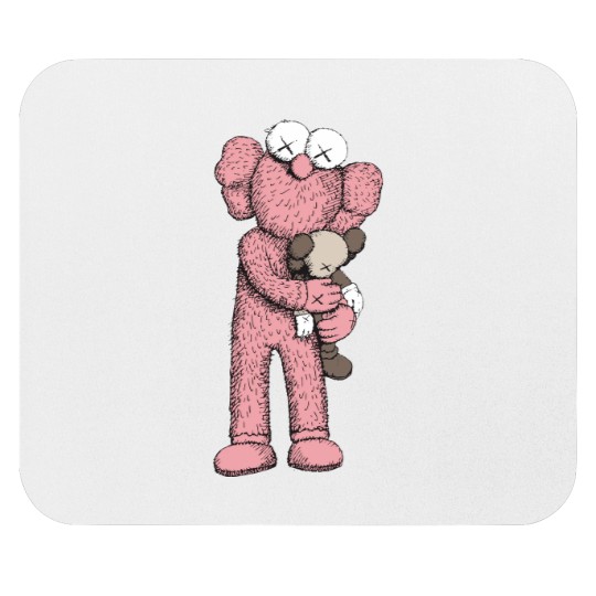 Discover Pink kaws Mouse Pads