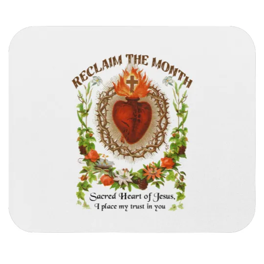 Discover Catholic Mouse Pads Reclaim the Month Sacred Heart of Jesus Mouse Pads