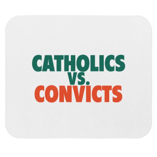 Discover Catholics Vs. Convicts Retro 1988 Football Game Mouse Pads