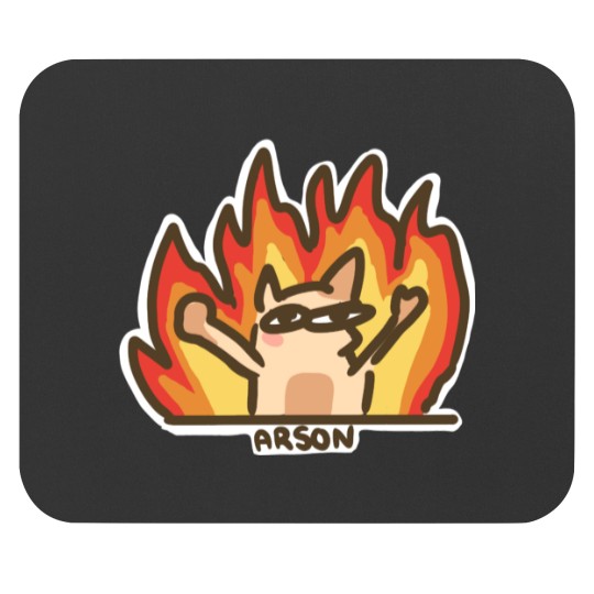 Discover Arson Cat Mouse Pads Featuring Cat's Mischief