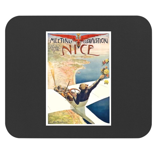 Discover 1910 Meeting dAviation Nice France Advertising Mouse Pads