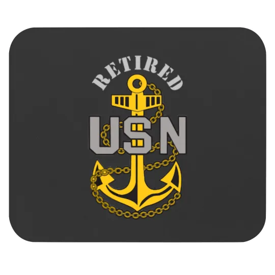 Discover Navy Chief Anchor (Retired) Mouse Pads