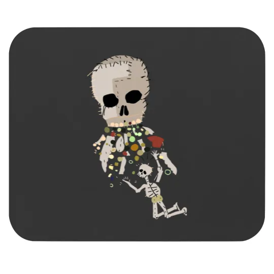 Discover Our Flag Means Death Vomiting Skull On Skeleton Flag Design Mouse Pads