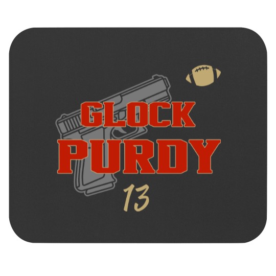 Discover Brock Purdy Football Mouse Pads, SF Glock Purdy Sports Red & Gold Print