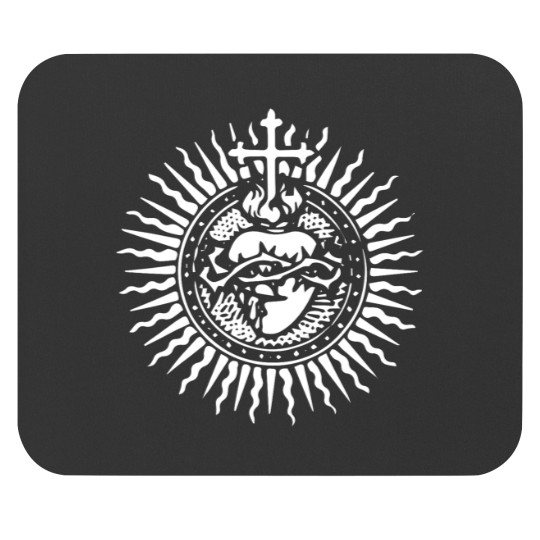 Discover Sacred Heart of Jesus Catholic Traditional Latin Mass Art Mouse Pads