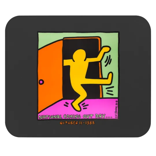 Discover vintage keith haring 1988 Mouse Pads national coming out day