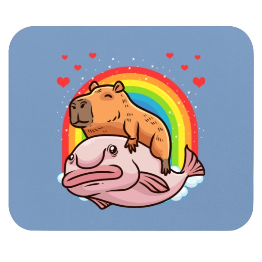 Discover Capybar a Giant Cavy Rodent With Hearts Capybar a Mouse Pads