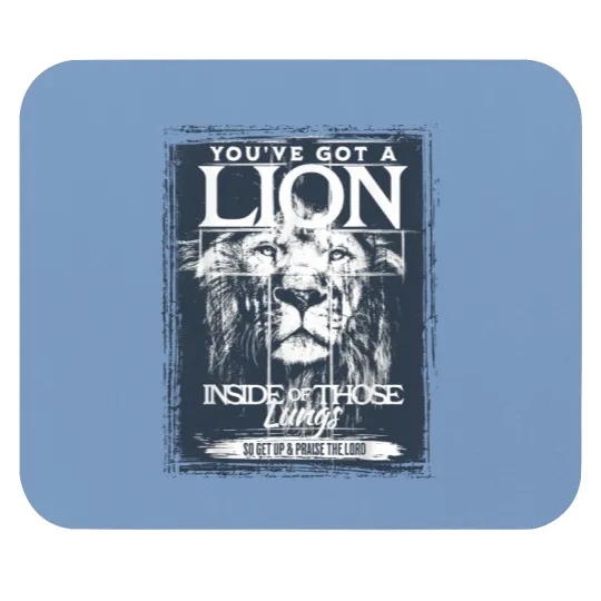 Discover Lion in Those Lungs Christian Mouse Pads Collection