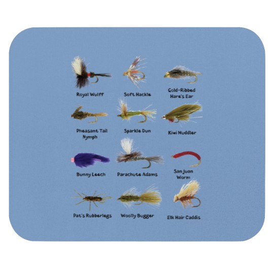 Discover Fly Fishing Flies Fisherman Gift Mouse Pads
