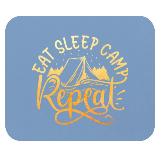 Discover eat sleep camp repeat designe for men and women Mouse Pads