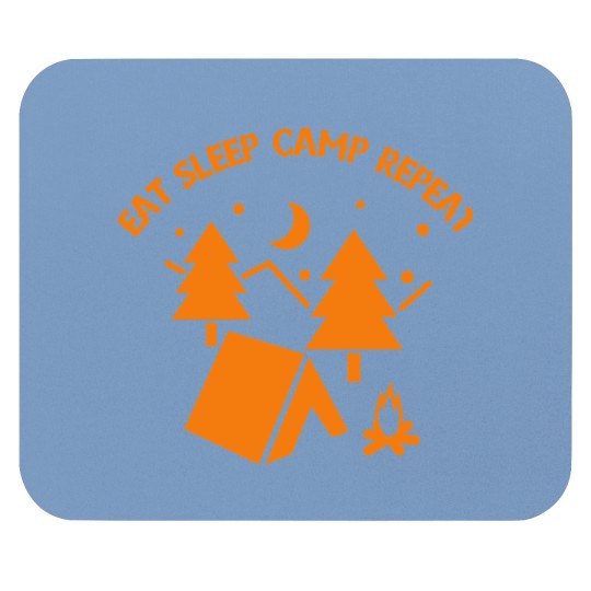 Discover Eat Sleep Camp Repeat Camping Pun Mouse Pads