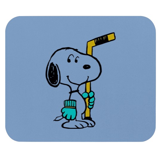 Discover Snoopy Ice Hockey Mouse Pads