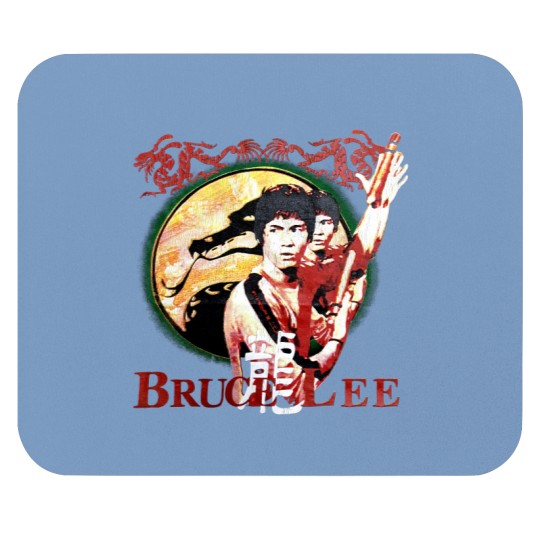 Discover Vintage 90s Bruce Lee Legendary Martial Art Actor "Enter The Dragon" The Movie Mouse Pads / Movie Mouse Pads