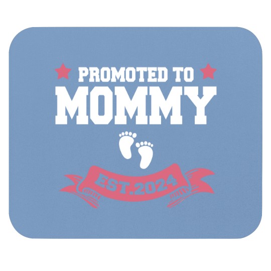 Discover Promoted To Mommy 2024 New Mom Pregnancy Announcement Funny Classic Mouse Pads