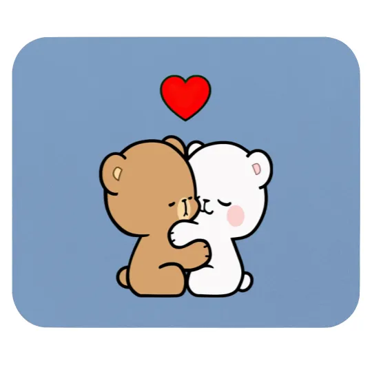 Discover Milk Mocha Bear Two Hearts Beat As One Mouse Pads
