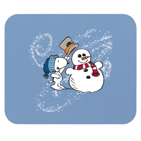 Discover vintage snoopy with snowmanwinter wonderland crewneck Mouse Pads