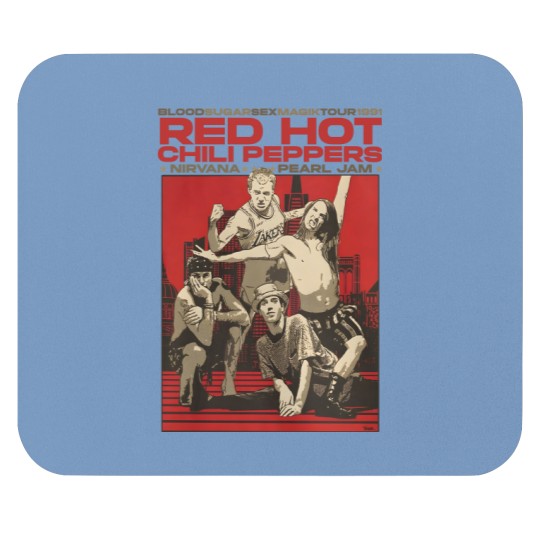 Discover Vintage RHCP Tour 1991 Mouse Pads, Red Hot Chili Peppers Rock Band 2023 Mouse Pads