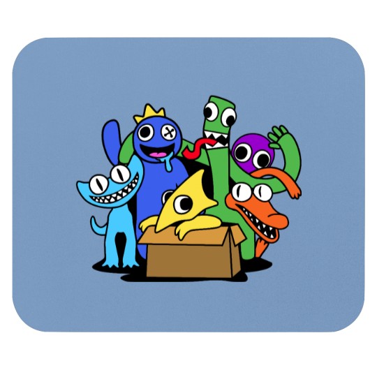 Discover Rainbow Friends Chapter Two with Cyan and Yellow1 Mouse Pads