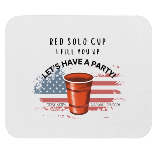 Discover Toby Keith Mouse Pads, Rememberance of Toby, Red Solo Cup