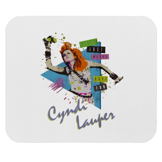 Discover Vintage Cyndi Lauper Girls Just Wanna Have Fun Mouse Pads 80S Music Mouse Pads