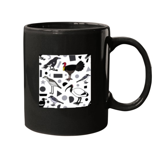 Discover Monochrome Birds of Brisbane Mugs