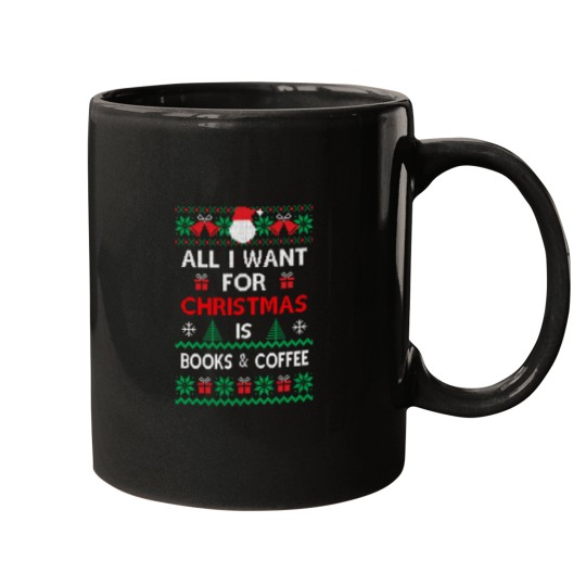 Discover Book Christmas book and coffee Mugs