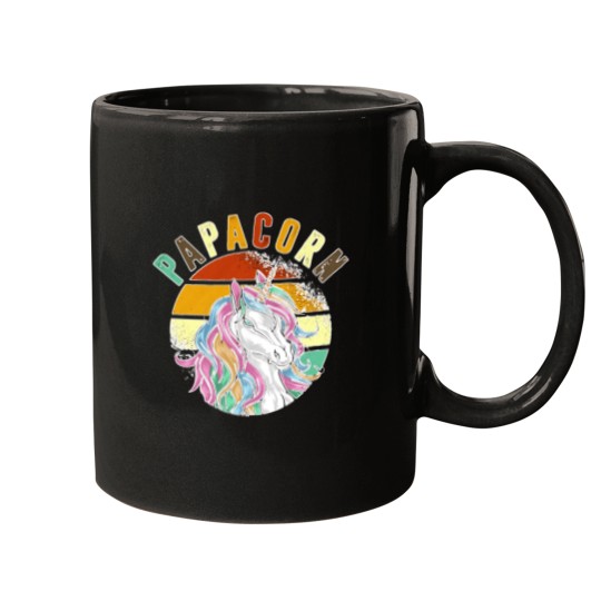 Discover Papacorn T-Shirt - Vintage Tshirt Mugs