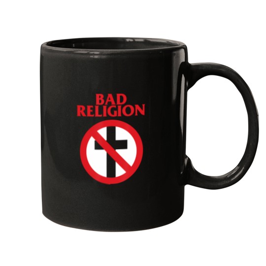 Discover Bad Religions crossbuster punk logo t  merch Mugs