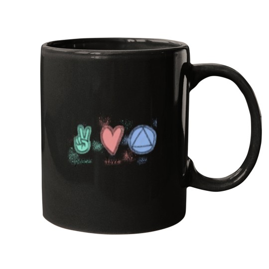 Discover Peace Love AA Mugs