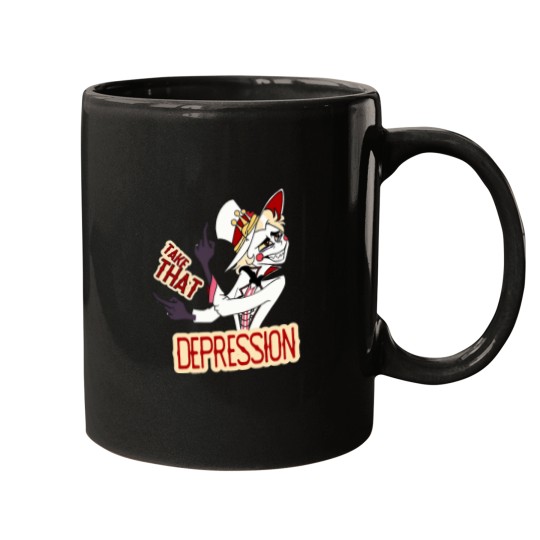 Discover Take THAT depression!!! Lucifer Hazbin Hotel Mugs