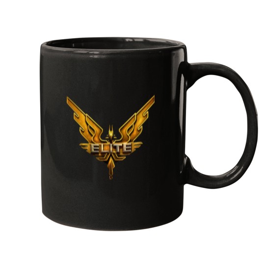 Discover Elite Dangerous gold logo Mugs