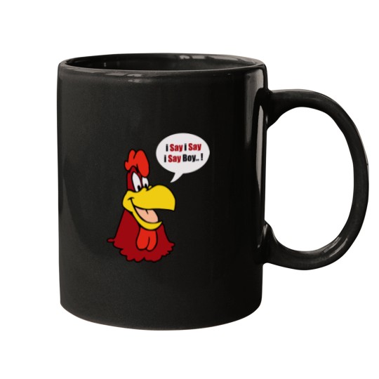 Discover Men_s Foghorn Leghorn T-Shirt Black Tee Mugs