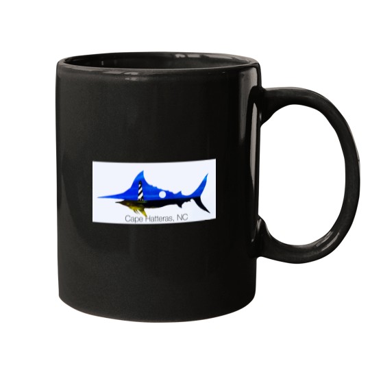 Discover Cape Hatteras blue marlin Mugs